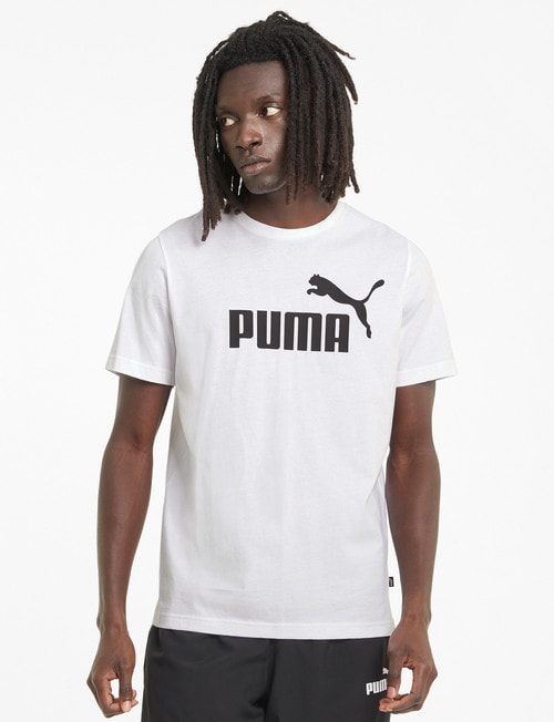 Puma Essential Logo Tee, White product photo View 03 L