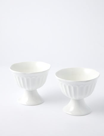 Alex Liddy Zest Ice Cream Bowl, 12cm, Set-of-2, White product photo