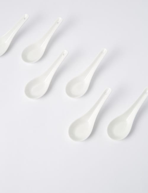 Alex Liddy Zest Japanese Spoon, Set-of-6, White product photo View 03 L