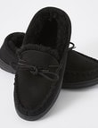 Mi Woollies Moccasin Slipper 208, Black product photo View 02 S