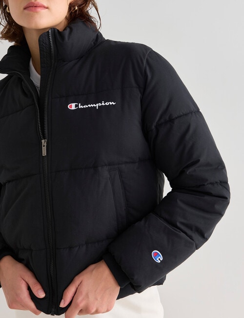 Champion Rochester Puffer Jacket, Black product photo View 04 L