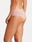 Lyric Cheeky Boyleg Brief, Microfibre with Lace Trim, Dusty Pink product photo View 02 S