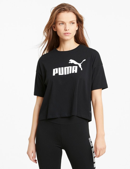 Puma Cropped Logo Tee, Black product photo