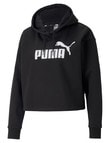 Puma Cropped Logo Hoodie, Black product photo
