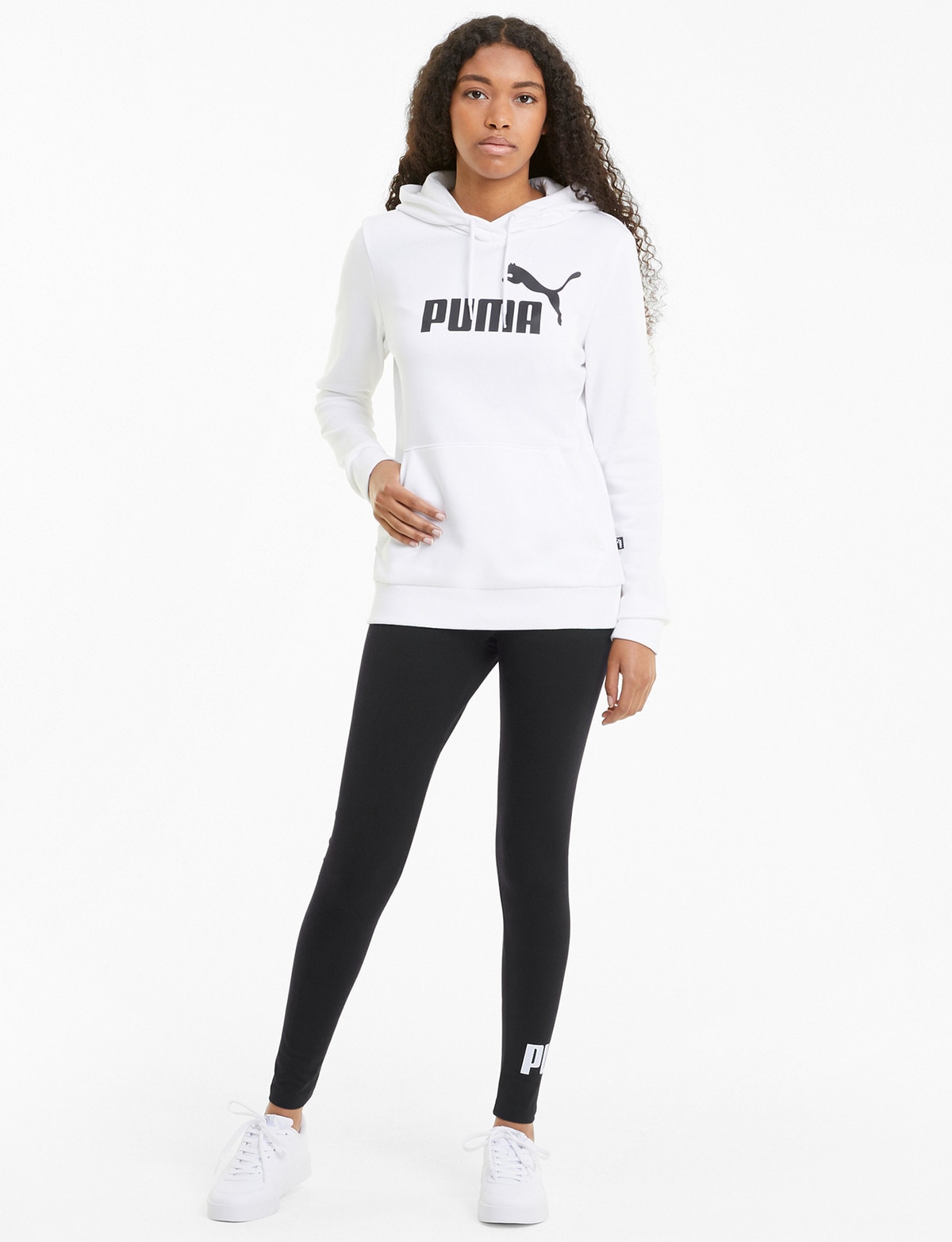 Puma Logo Leggings, Black - Activewear