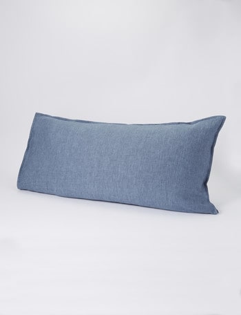 Haven Bed Linen Melange Linen Lodge Pillowcase, Blue product photo