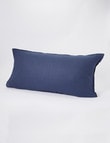 Haven Bed Linen Melange Linen Lodge Pillowcase, Blue product photo View 02 S