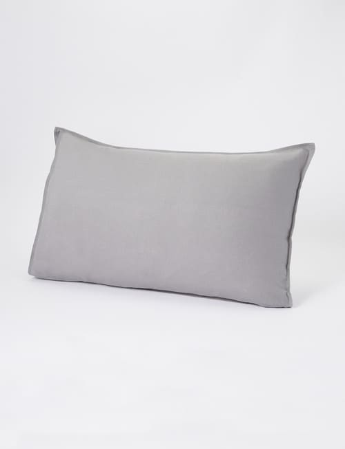 Haven Bed Linen Melange Linen Pillowcase Pair, Grey product photo View 02 L
