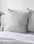 Haven Bed Linen Melange Linen European Pillowcase, Grey product photo