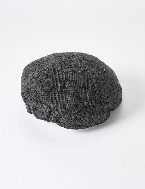 Laidlaw + Leeds Check Driver's Cap, Charcoal product photo View 02 L