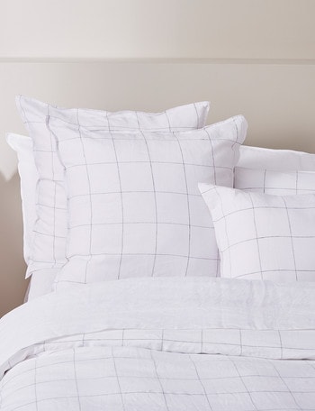 Haven Bed Linen Check European Pillowcase product photo