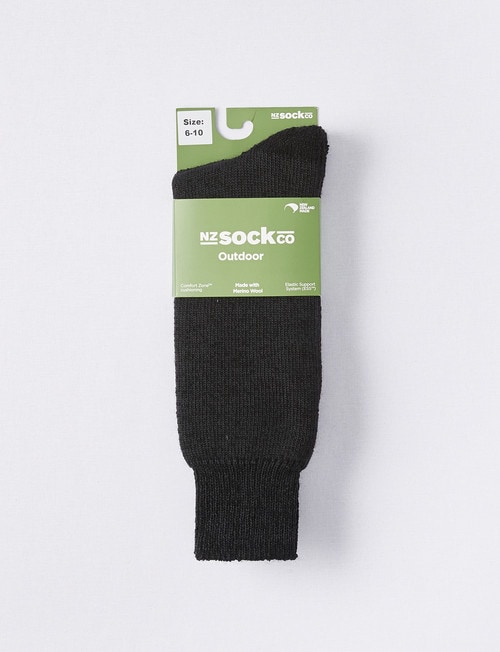 Outdoor Collection Merino Wool Blend Superfleece Sock, Black product photo View 02 L