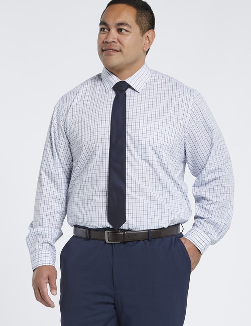 Chisel Formal King-Size Multi Check Long-Sleeve Shirt, Light Blue product photo