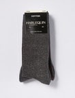 Harlequin Cotton Blend Cushion Foot Sock, 3-Pack, Grey Marle product photo View 02 S