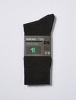 DS Socks Super Fine Merino Sock, Black product photo View 02 S