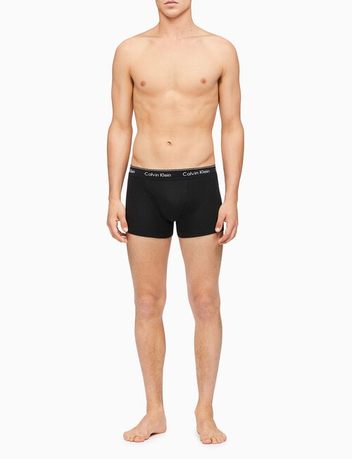 Calvin Klein Cotton Classic Trunk, 3-Pack, Black product photo View 02 L
