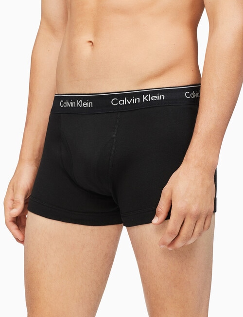 Calvin Klein Cotton Classic Trunk, 3-Pack, Black - Underwear