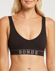 Bonds Retro Rib Deep V Crop, Black product photo