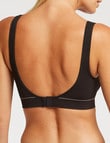 Bonds Retro Rib Deep V Crop, Black product photo View 02 S