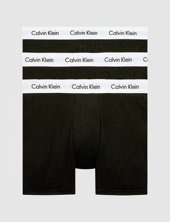 Calvin Klein Cotton Stretch Boxer Brief, 3-Pack, Black product photo