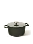 Capital Kitchen Element Cast Iron Casserole, Green, 20cm, 2.4L product photo