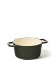 Capital Kitchen Element Cast Iron Casserole, Green, 20cm, 2.4L product photo View 02 S