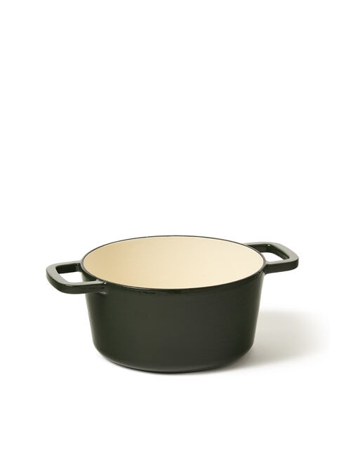 Capital Kitchen Element Cast Iron Casserole, Green, 20cm, 2.4L product photo View 02 L