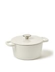 Capital Kitchen Element Cast Iron Casserole, White, 20cm, 2.4L product photo
