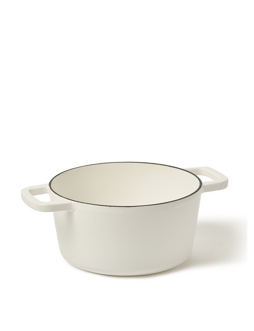 Capital Kitchen Element Cast Iron Casserole, White, 20cm, 2.4L product photo View 03 L