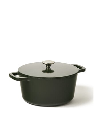 Capital Kitchen Element Cast Iron Casserole, Green, 24cm, 4L product photo