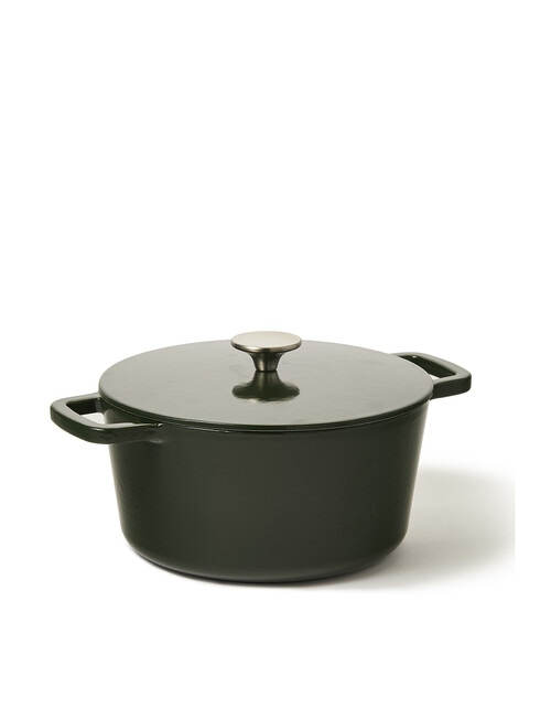 Capital Kitchen Element Cast Iron Casserole, Green, 24cm, 4L product photo