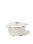 Capital Kitchen Element Cast Iron Casserole, White, 24cm, 4L product photo