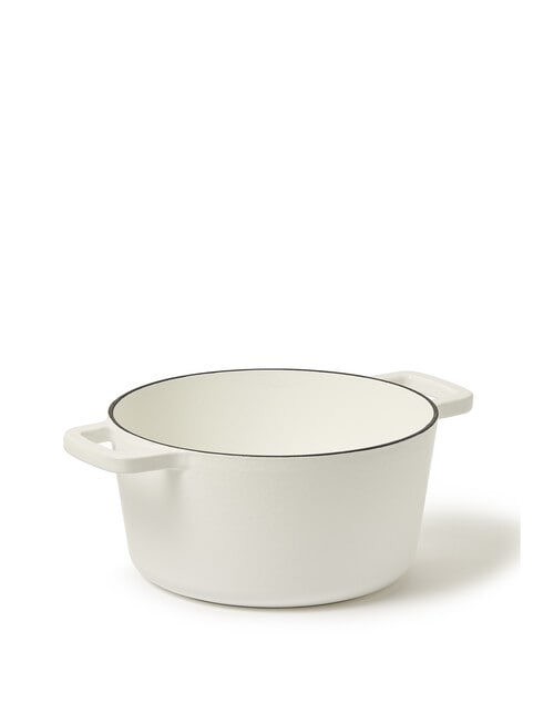Capital Kitchen Element Cast Iron Casserole, White, 24cm, 4L product photo View 02 L