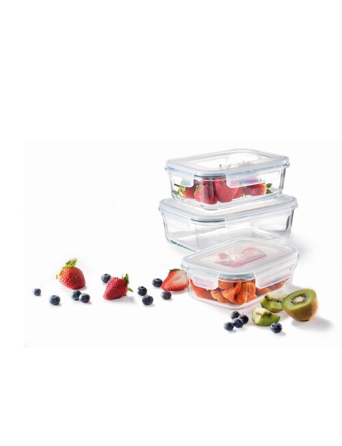 Cuisine::pro Pure Glass Storage Container, Set of 3 product photo View 02 L