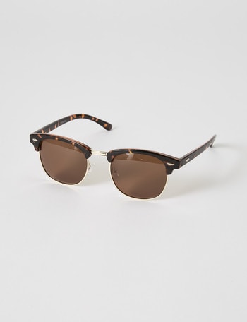 Gasoline Frameless Tortoiseshell Sunglasses, Brown product photo