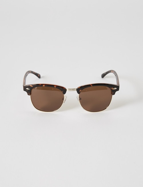 Gasoline Frameless Tortoiseshell Sunglasses, Brown product photo View 02 L
