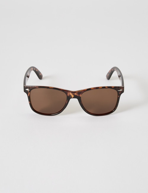 Gasoline Classic Frame Tortoiseshell Sunglasses, Brown product photo View 02 L