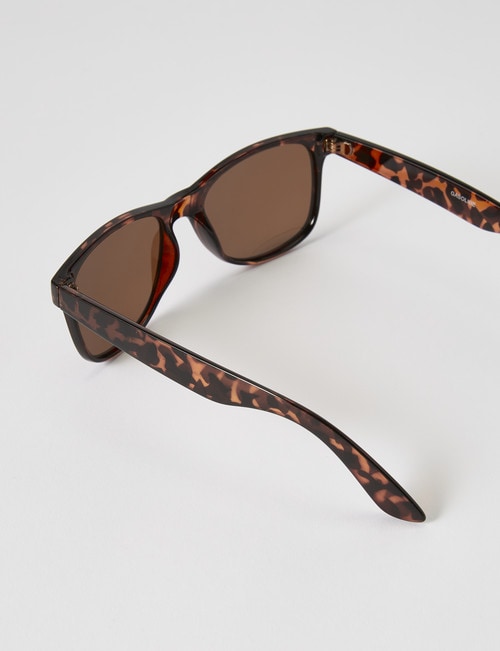 Gasoline Classic Frame Tortoiseshell Sunglasses, Brown product photo View 03 L