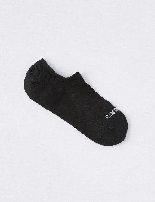 NZ Sock Co. Mesh Cotton/Coolmax Liner Sock, Black product photo