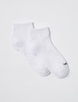 NZ Sock Co. Cushioned Cotton Trainer Anklet Sock, 2-Pack, White product photo