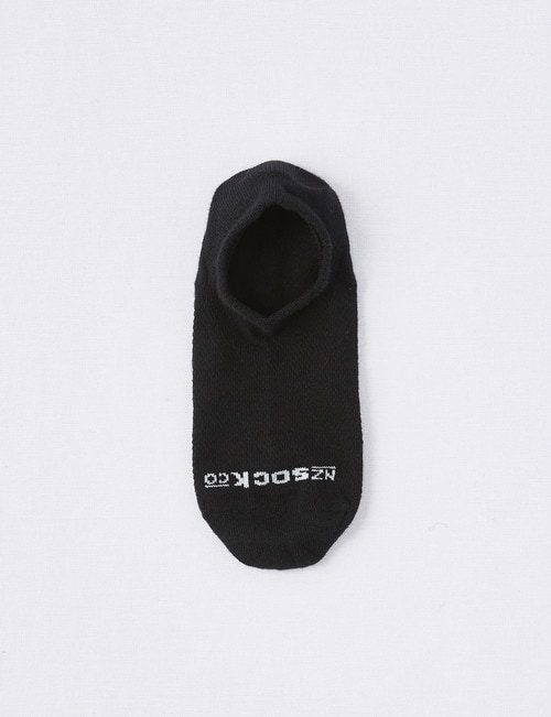 NZ Sock Co. Mesh Cotton/Coolmax Liner Sock, Black product photo View 03 L