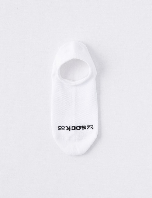NZ Sock Co. Mesh Coolmax Cotton Liner Socks, White product photo View 03 L