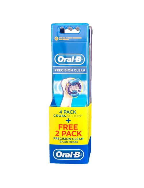Oral B Cross Action Refill, 4-Pack + Precision Clean Brush Heads, 2-Pack, EB50-4PC product photo