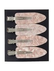 xoBeauty Hair Clips, 4-Pack, All Day Rose product photo View 02 S