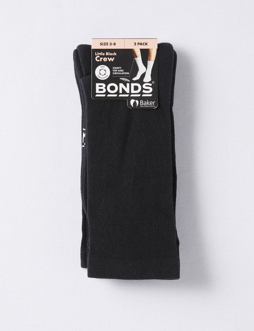 Bonds Circulation Little Crew Sock, 2-Pack, Black product photo View 02 L
