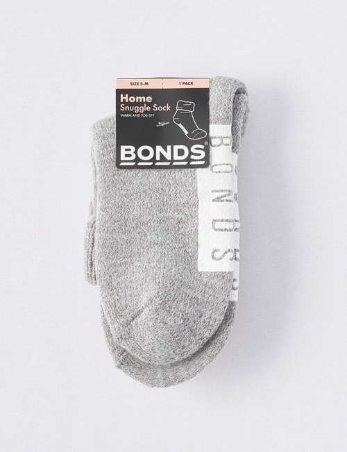 Bonds Home Comfy Crew Sock, Lazy Grey Marle product photo View 02 L