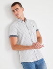 Tarnish Double Layer Dot Shirt, White product photo