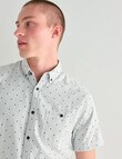 Tarnish Double Layer Dot Shirt, White product photo View 04 S