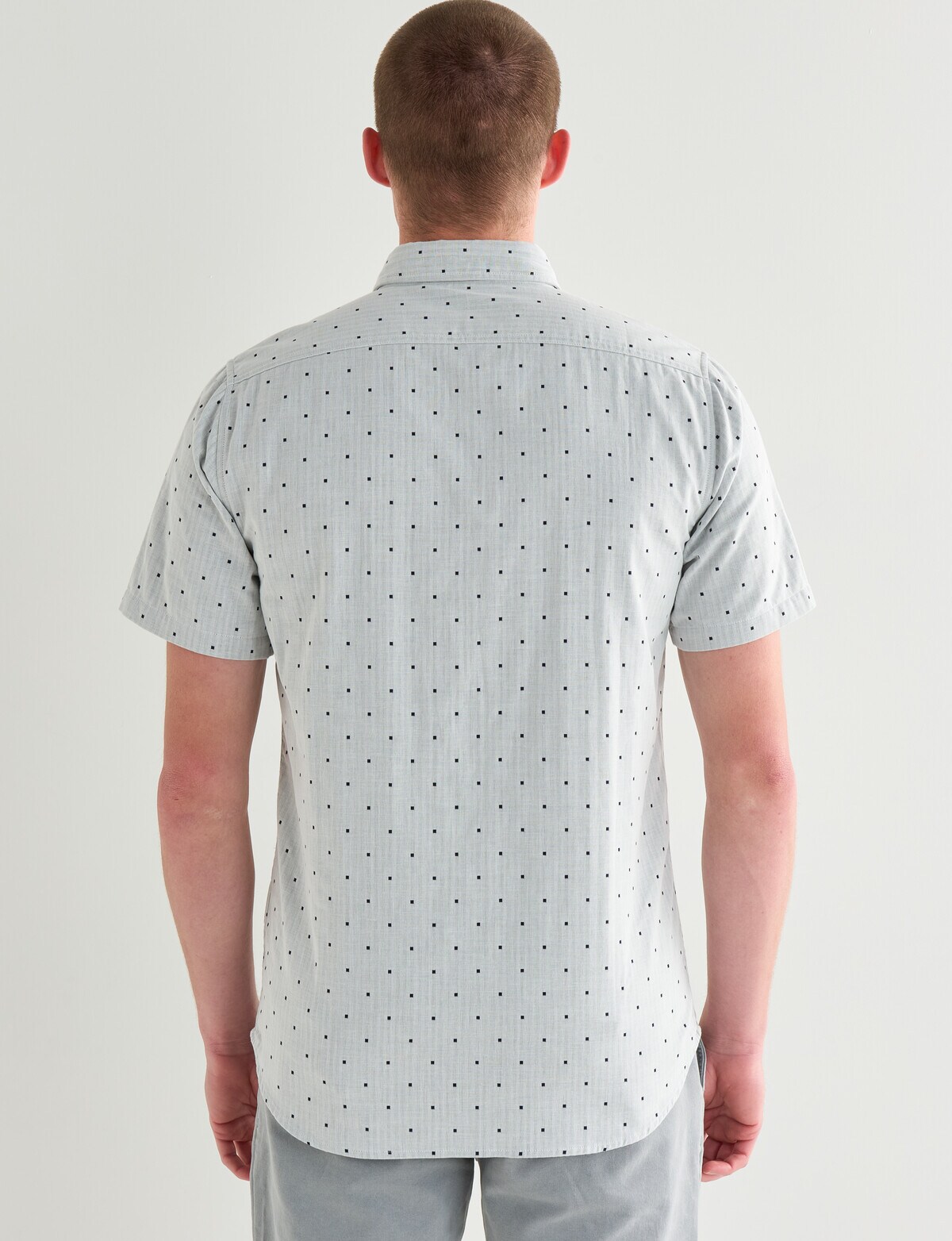 Tarnish Double Layer Dot Shirt, White - Casual Shirts