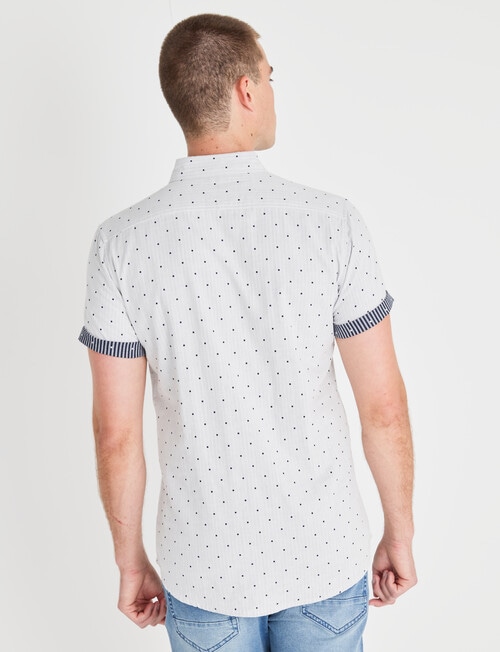 Tarnish Double Layer Dot Shirt, White product photo View 02 L